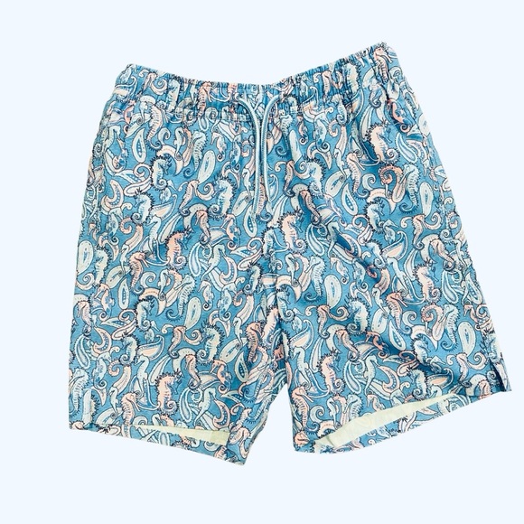 Peter Millar Other - Peter Millar Swimsuit Seahorse Paisley Boy's Youth Swim Trunk Large (11-12)
